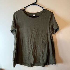 Old Navy Boxy Green Short Sleeve Tee
